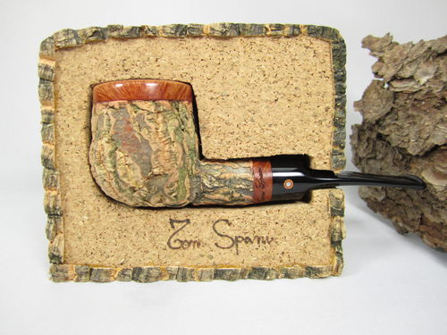 Tom Spanu Briar pipe cork mantle straight