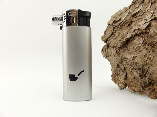 SILVER MATCH Pfeifenfeuerzeug Hillingdon mit integriertem Pfeifenbesteck Black
