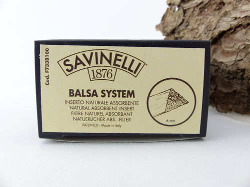 Savinelli Balsa Pipe-Filters 6mm 100 Pieces