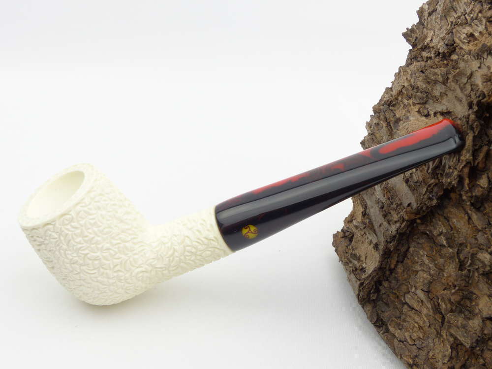 5 *NEW SMOOTH Nr RATTRAY'S WHITE GODDESS BLOCK MEERSCHAUM BENT CANDY 9MM PIPE