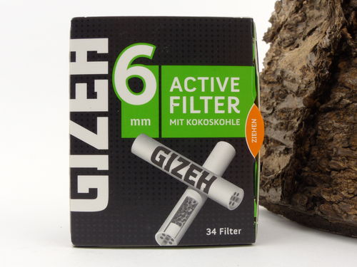 GIZEH Activated Charcoal Filter 6mm 34 pcs
