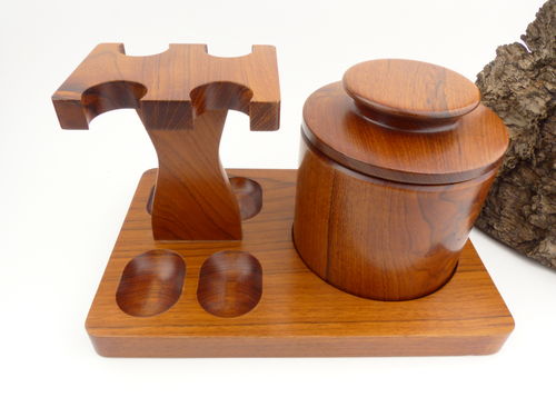 The Khan Outdoor & Lifestyle Company Dekorativer  Pfeifenständer/Pfeifenhalter aus Holz, für eine Pfeife, faltbar, Mod. 11877