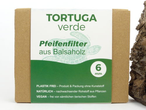 Tortuga Verde Balsa Filter 6mm 68 Stück