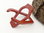 Pipe stand plastic red, foldable