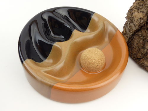 Pipe Ashtray for 3 Pipes tricolor