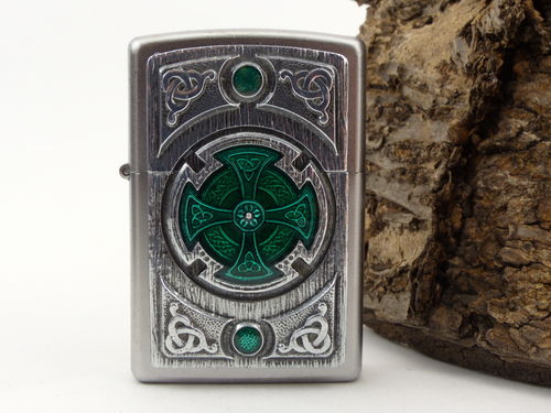 Zippo Lighter Celtic Green Cross 2005167