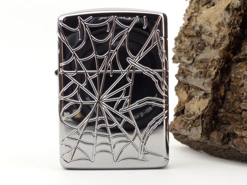 Zippo Lighter Spider Design Deep Carved 167