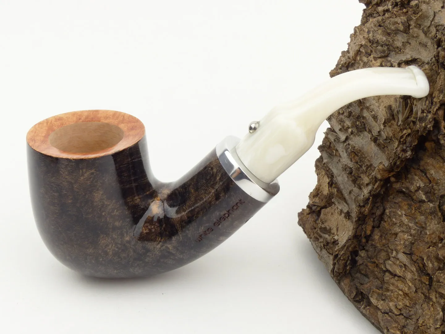 White Elephant Pfeife Ebony & Ivory grau 4