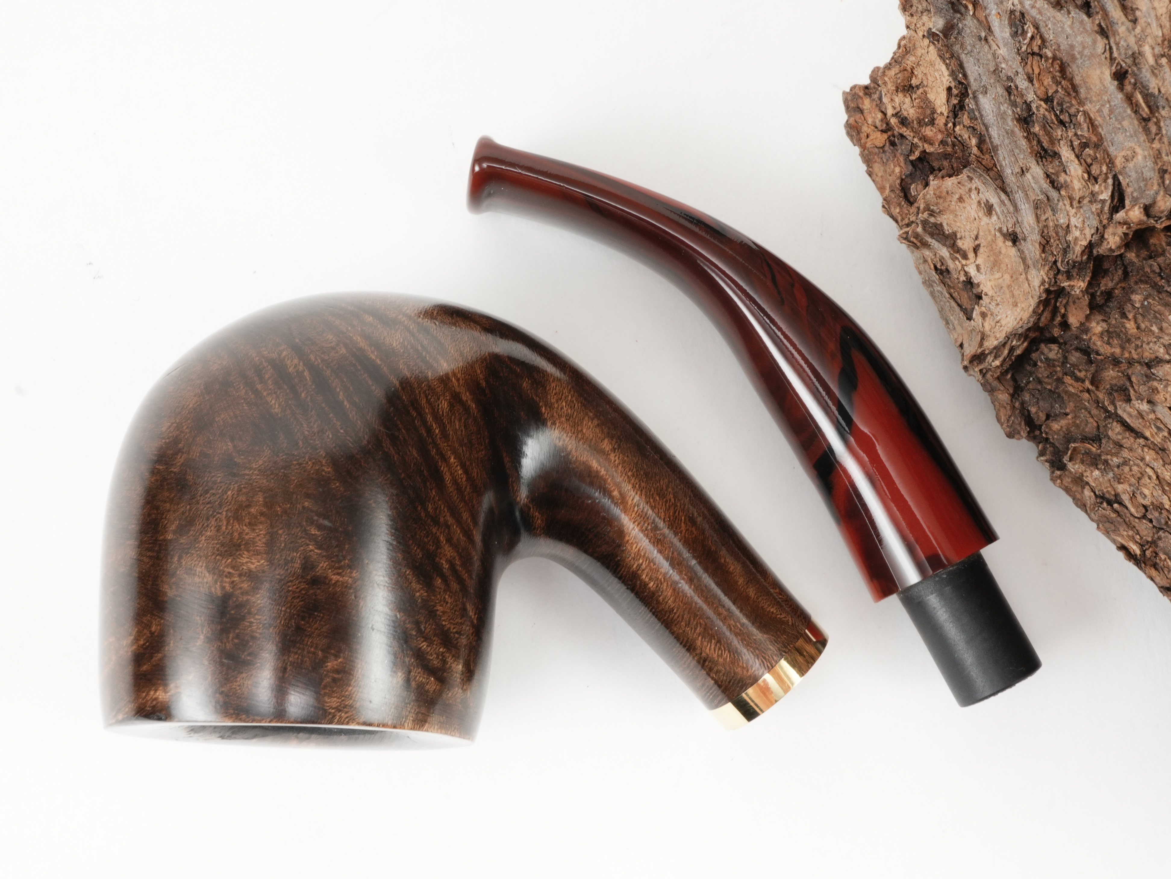 Molina Striato Pfeife dunkelbraun 12