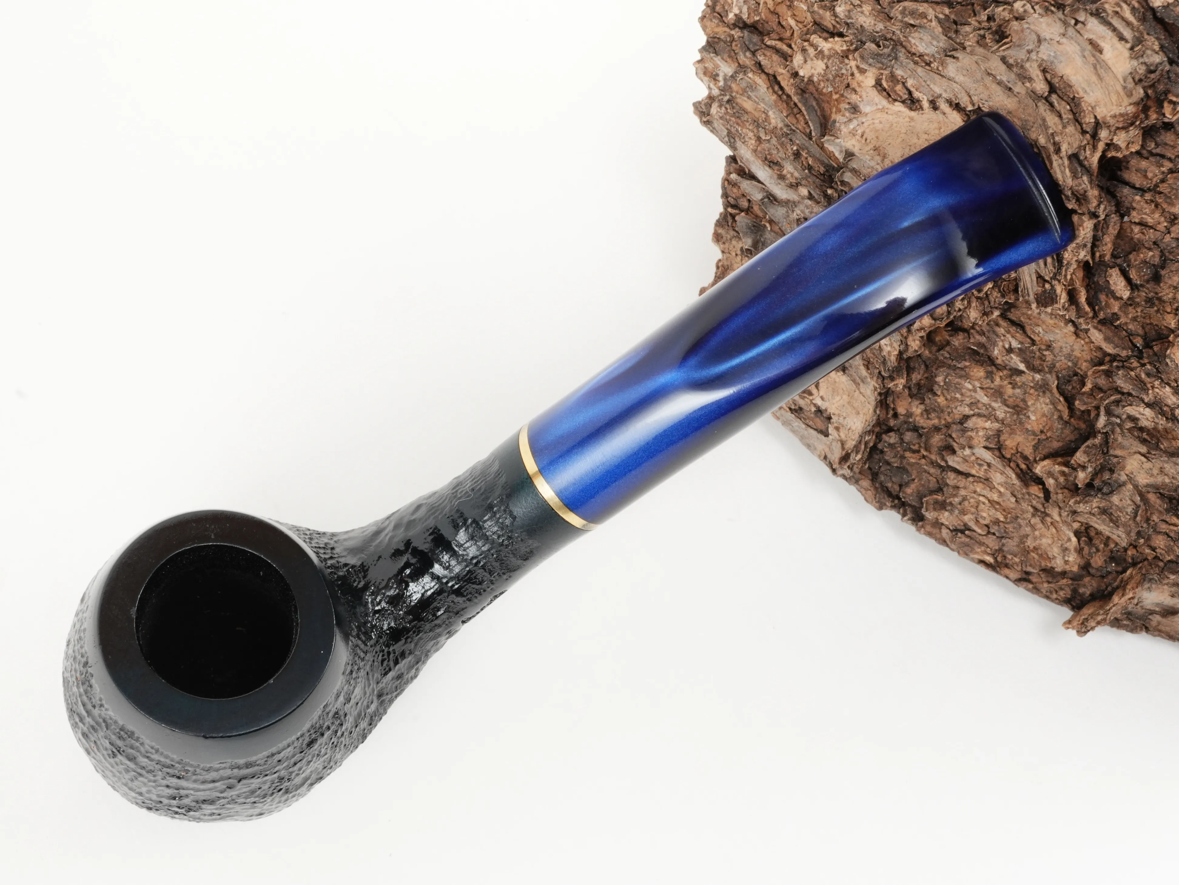 Angelo Pfeife schwarz-blau rustiziert 300612 – Produktbild 3