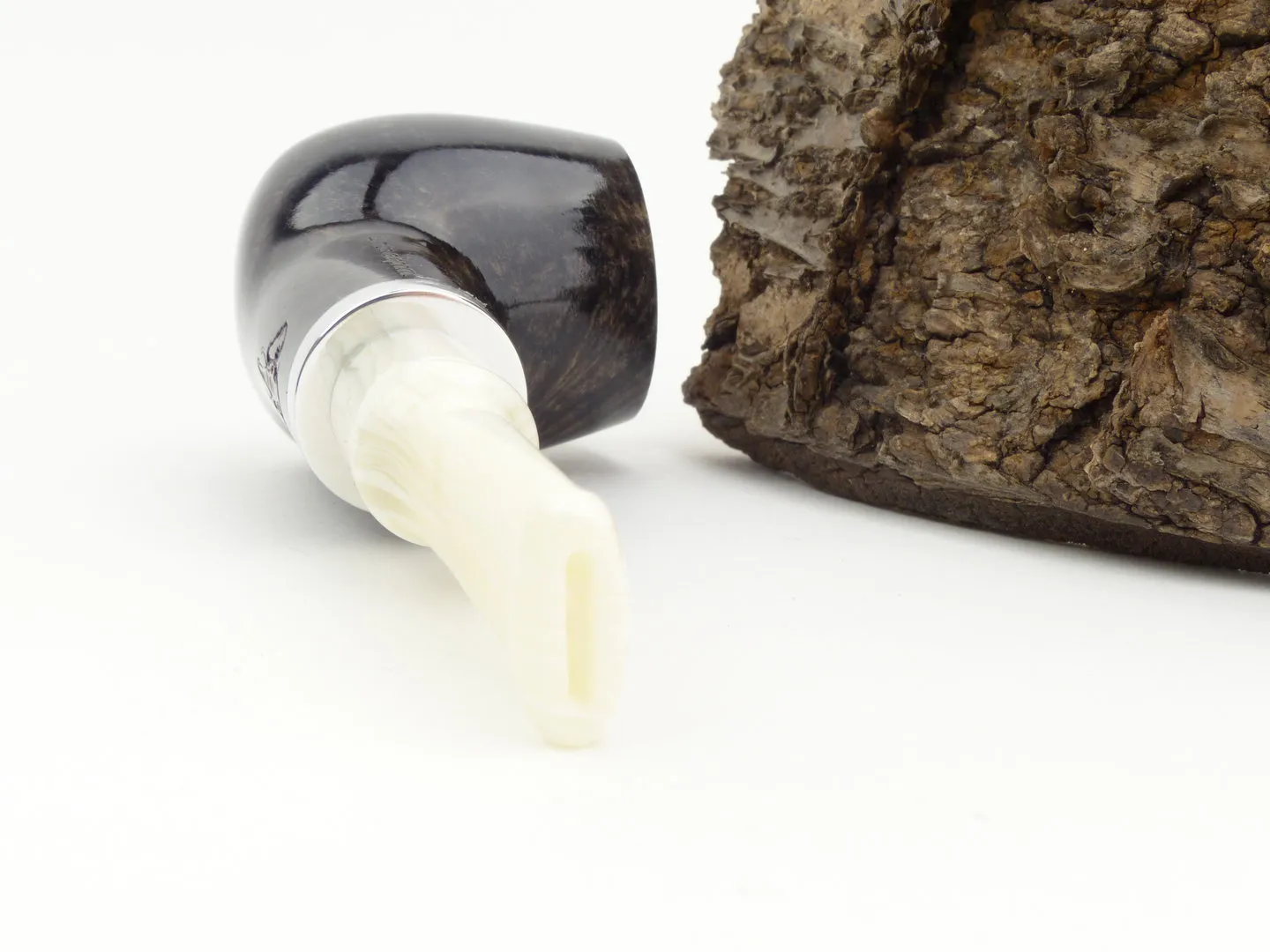 White Elephant Pfeife Ebony & Ivory grau 6 – Produktbild 4