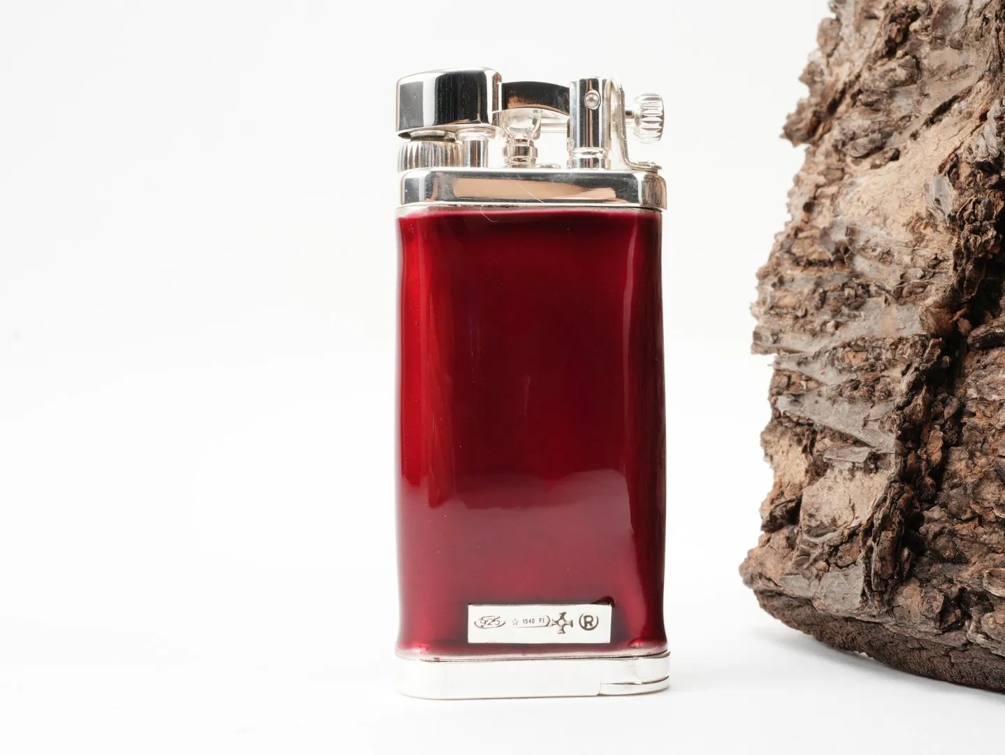 Sillem's Pfeifenfeuerzeug Sterling Silber Rot – Produktbild 3
