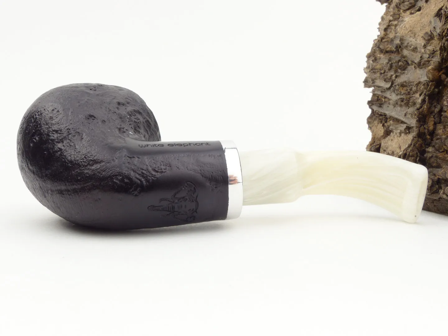 White Elephant Pfeife Ebony & Ivory sand 1 – Produktbild 7