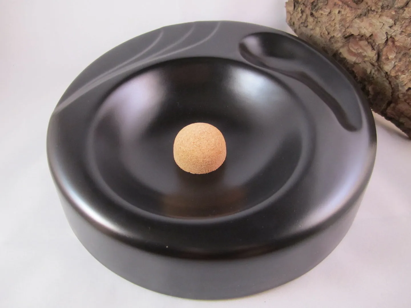 Pfeifenaschenbecher 21cm rund schwarz
