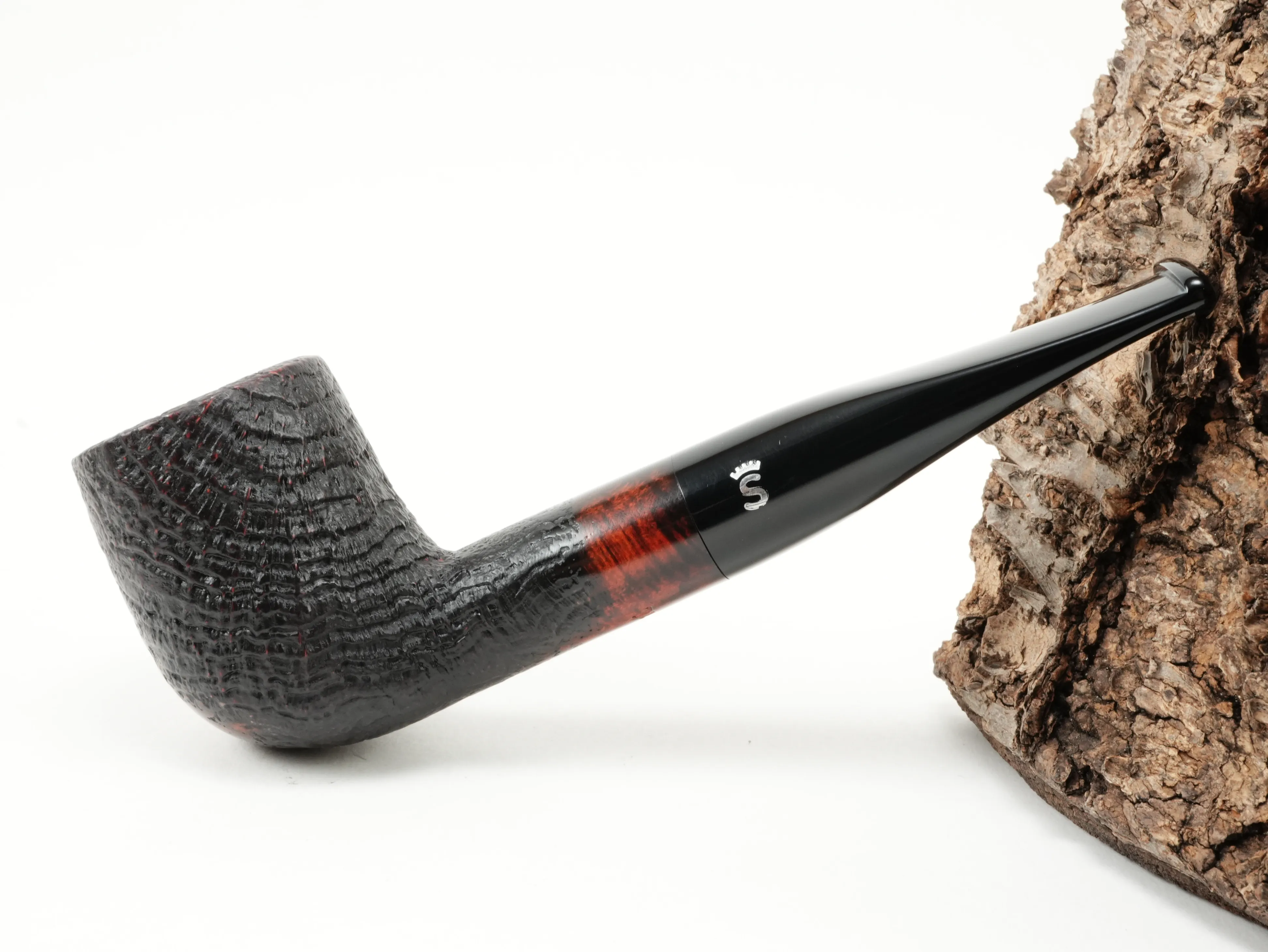 Seitenansicht der geraden Stanwell Vario 88 Billiard-Pfeife mit sandgestrahltem Kopf und glattem Holmabschluss