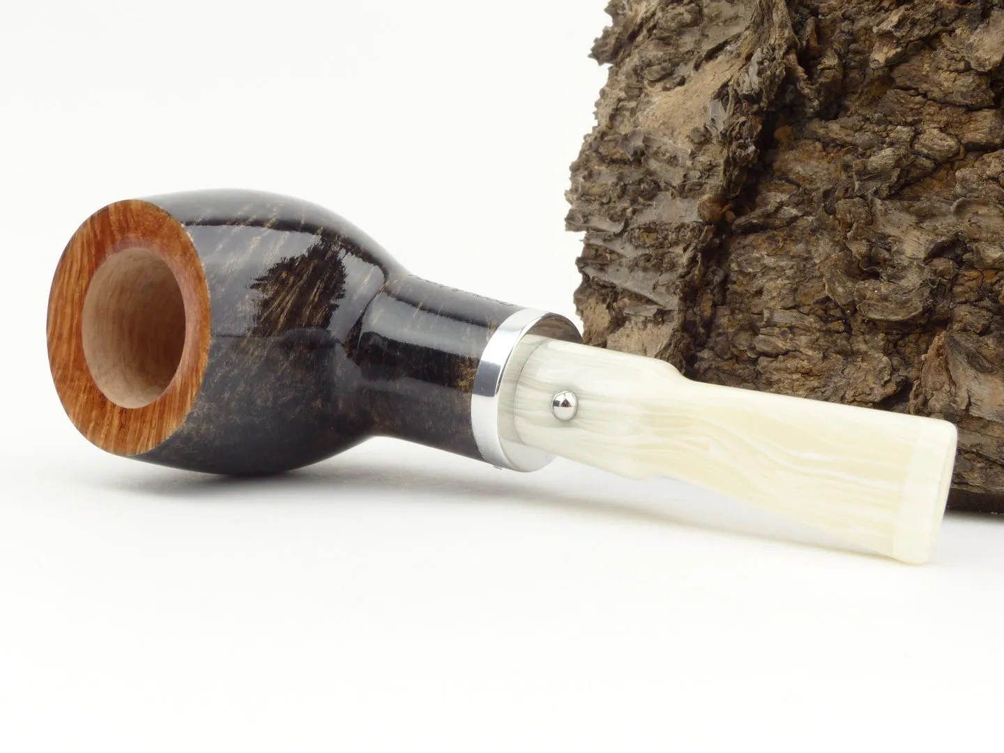 White Elephant Pfeife Ebony & Ivory grau 6 – Produktbild 5
