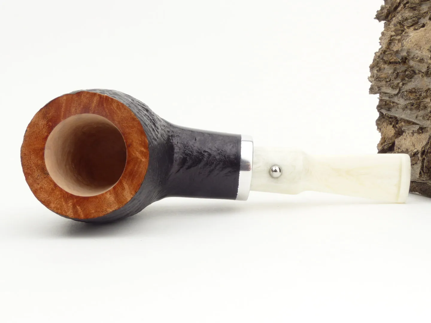 White Elephant Pfeife Ebony & Ivory sand 6 – Produktbild 6