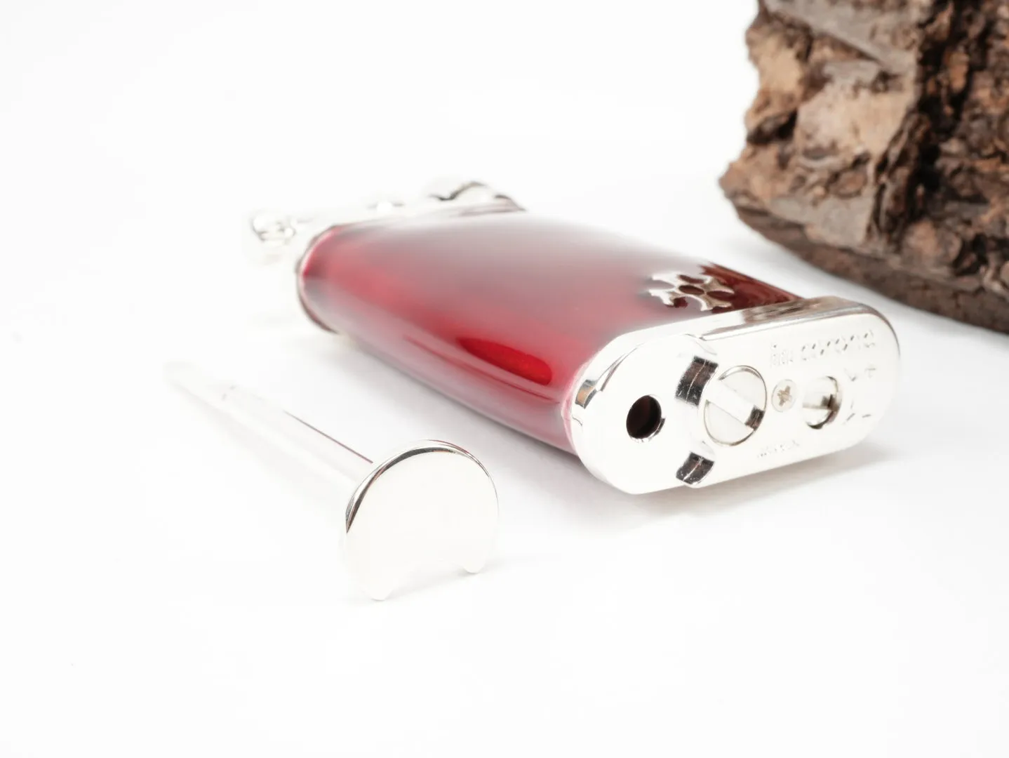 Sillem's Pfeifenfeuerzeug Sterling Silber Rot – Produktbild 5