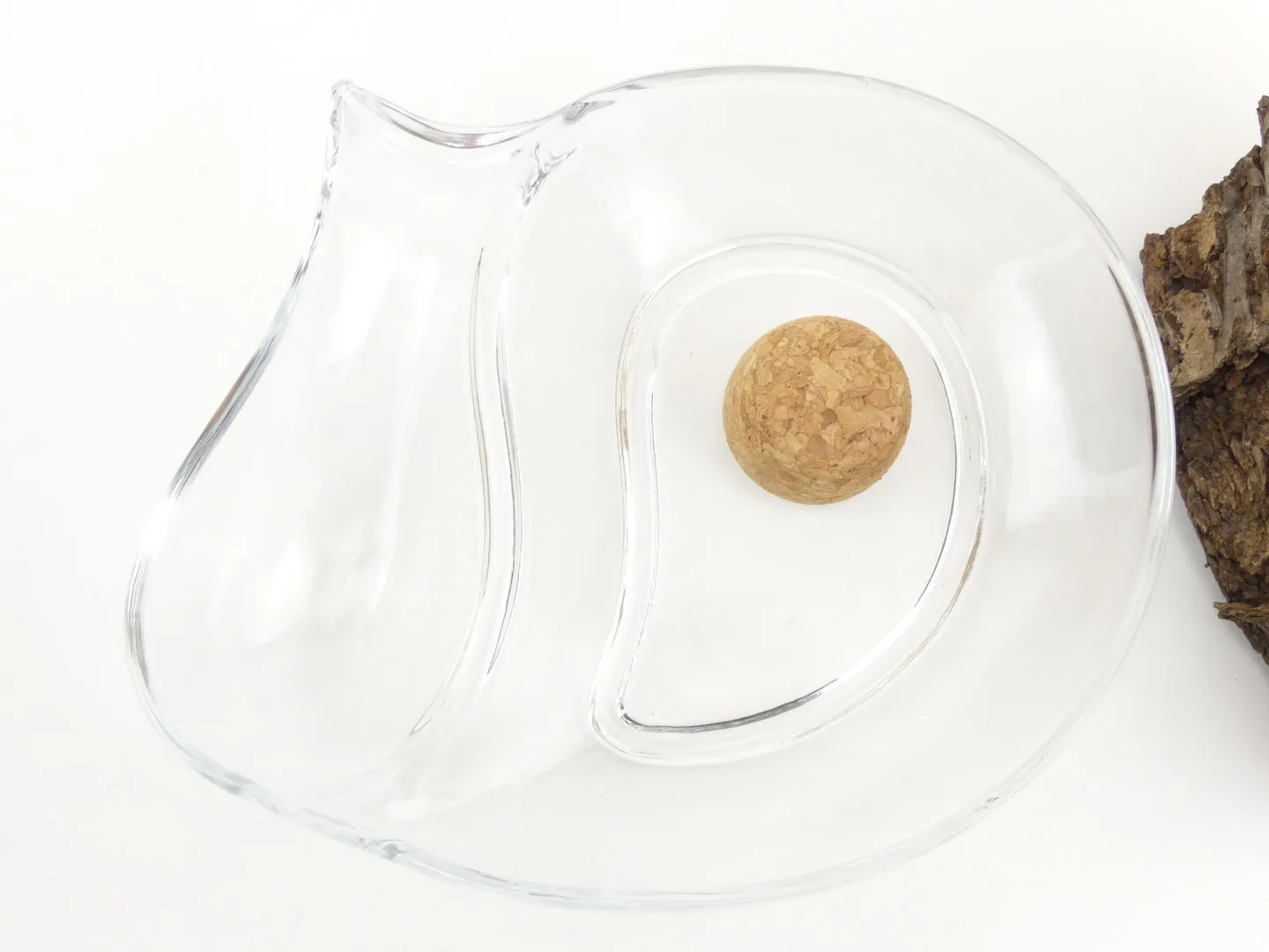 Pfeifenaschenbecher Glas mit Ablage für 1 Pfeife