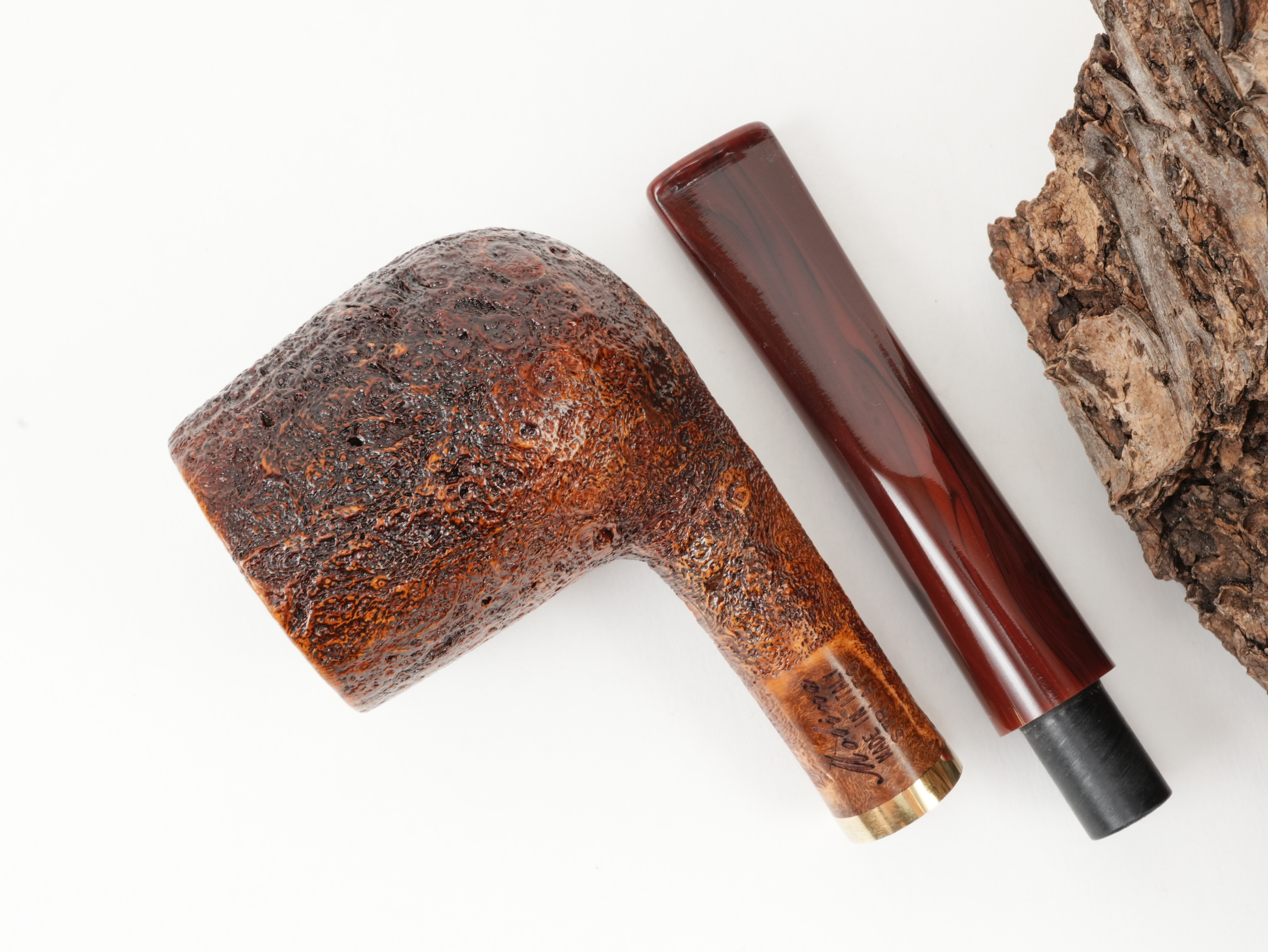 Molina Striato Pfeife sand braun 1
