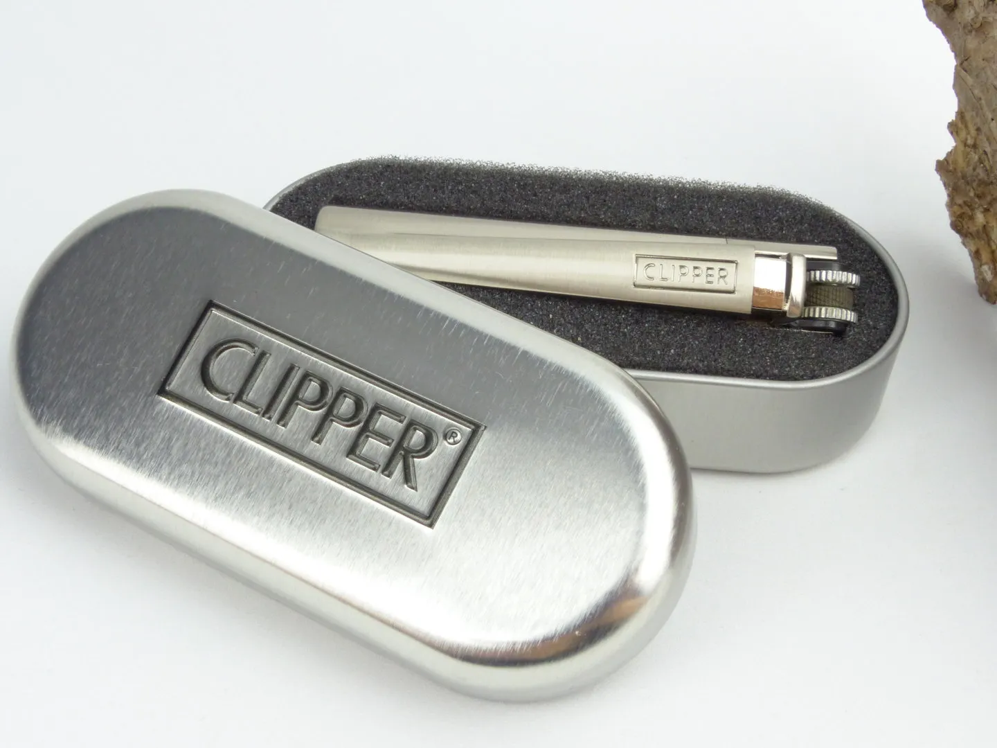Clipper Pfeifenfeuerzeug gun metal mit Box – Produktbild 7