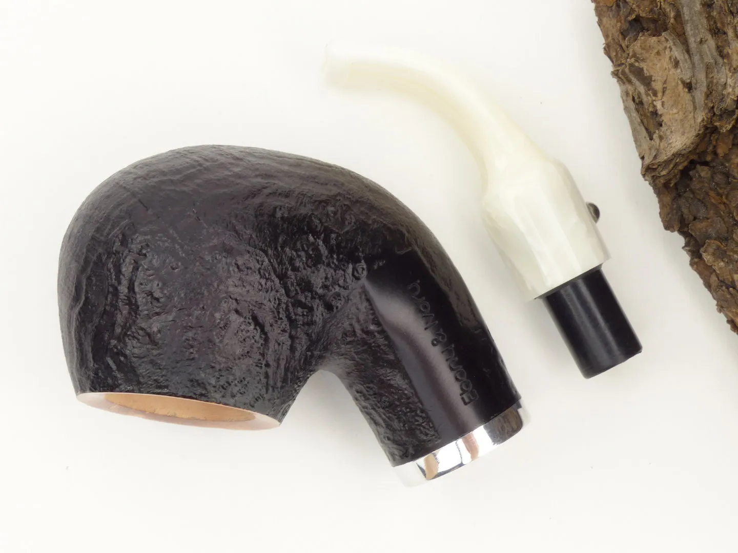 White Elephant Pfeife Ebony & Ivory sand 1 – Produktbild 9