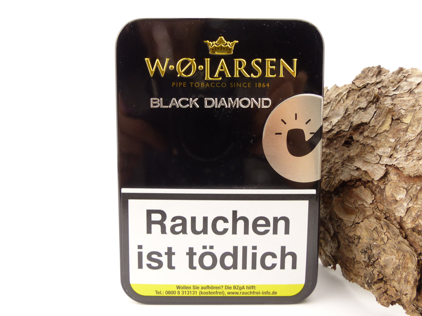black diamond tobacco W.O. Larsen Pipe 100g Dose Tobacco Pipe tobacco Diamond Crown Black Diamond Radiant
