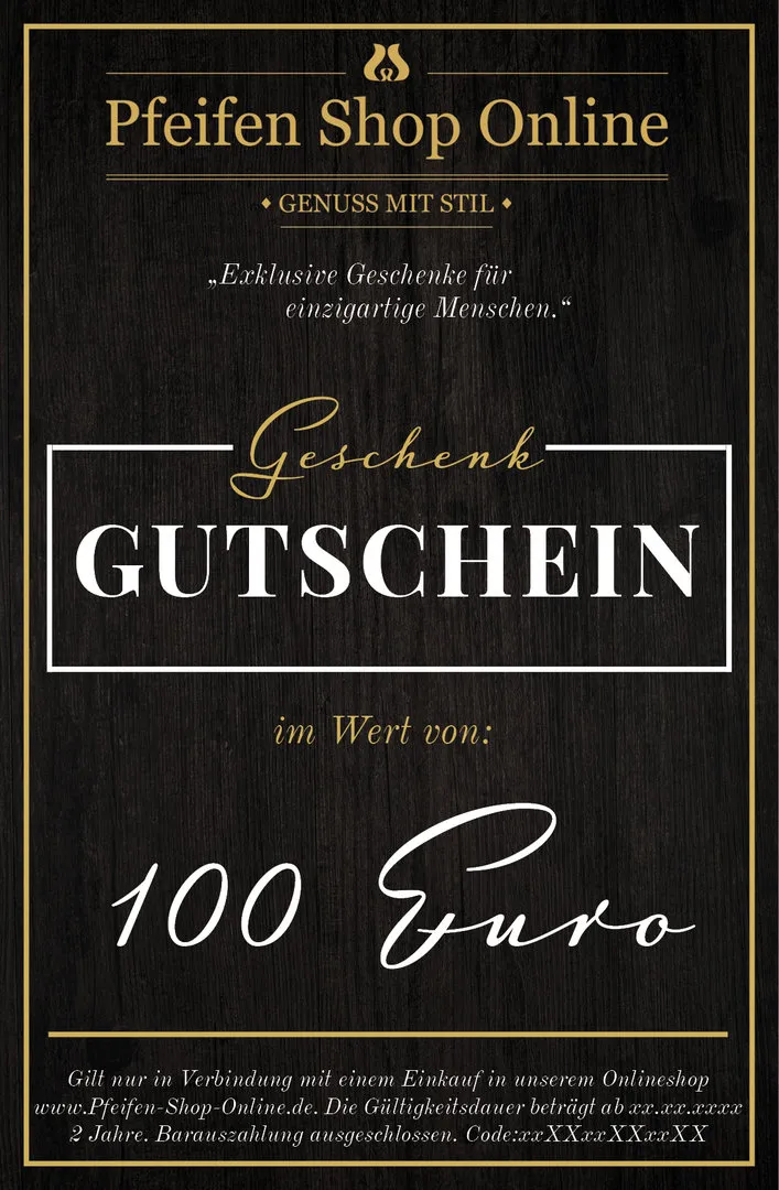 100 Euro Geschenkgutschein von Pfeifen Shop Online