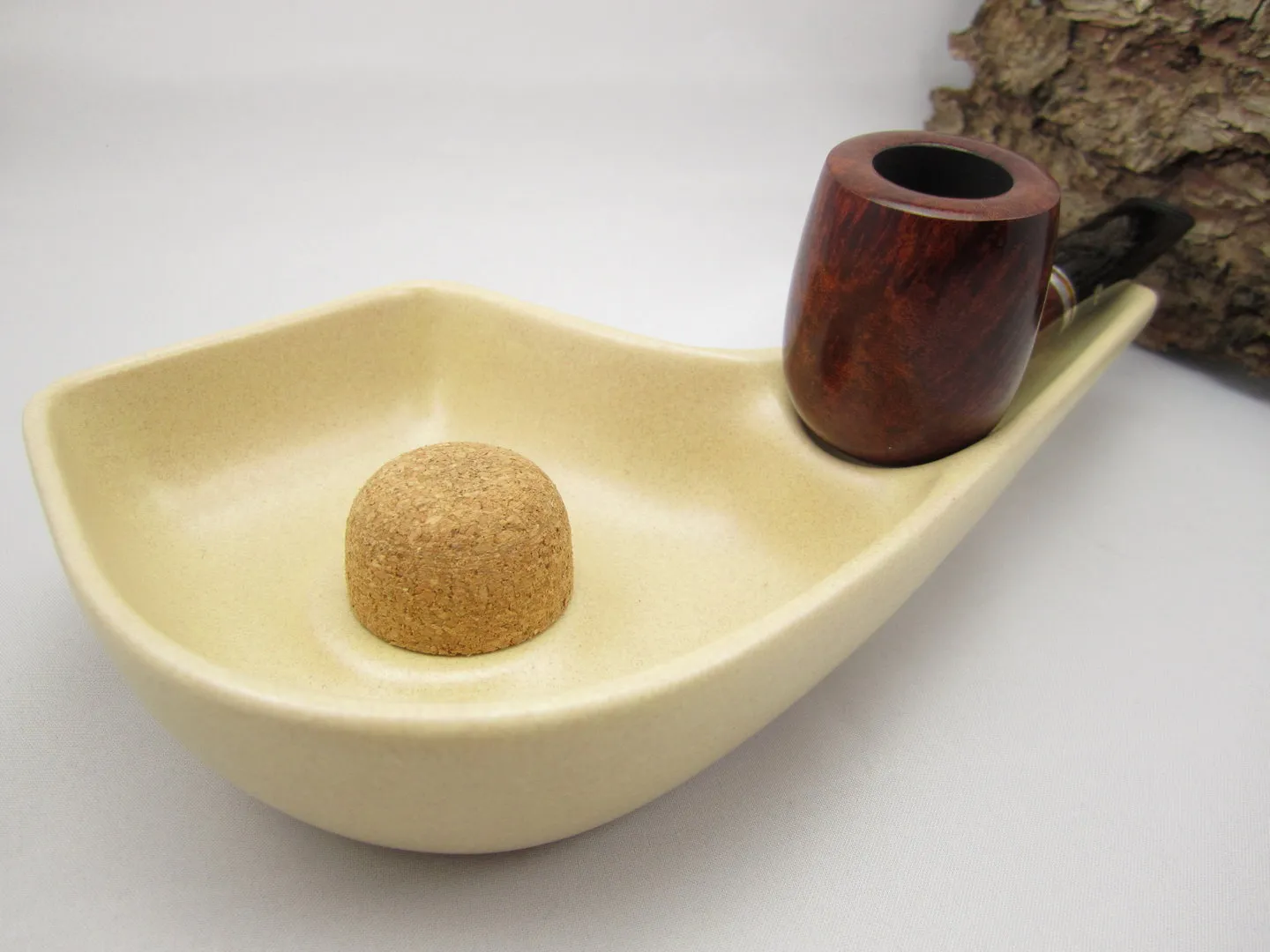 Pfeifenaschenbecher Pfeifenform beige – Produktbild 4