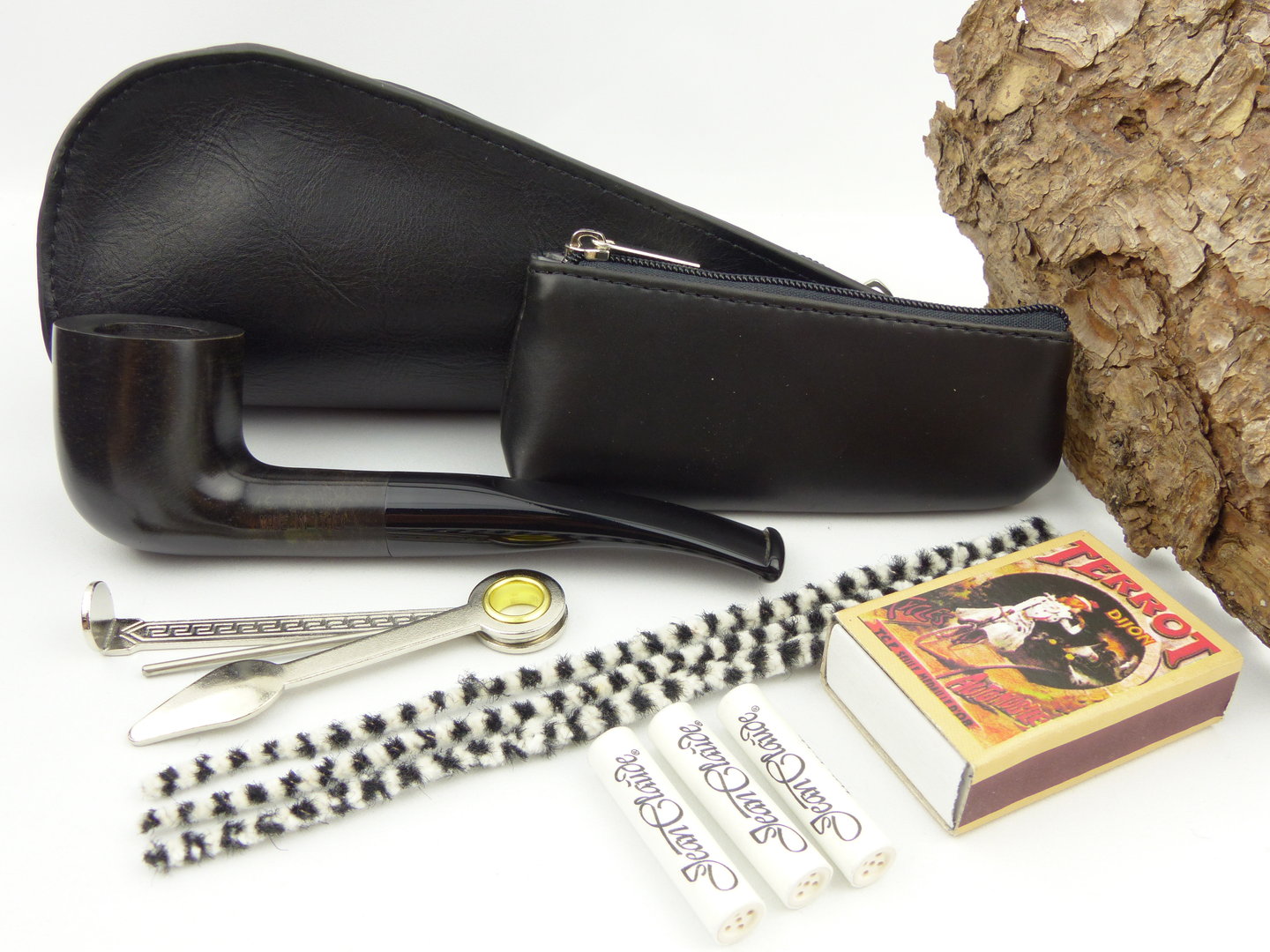 Pfeifen Einsteiger Set gerade mit Tasche 1