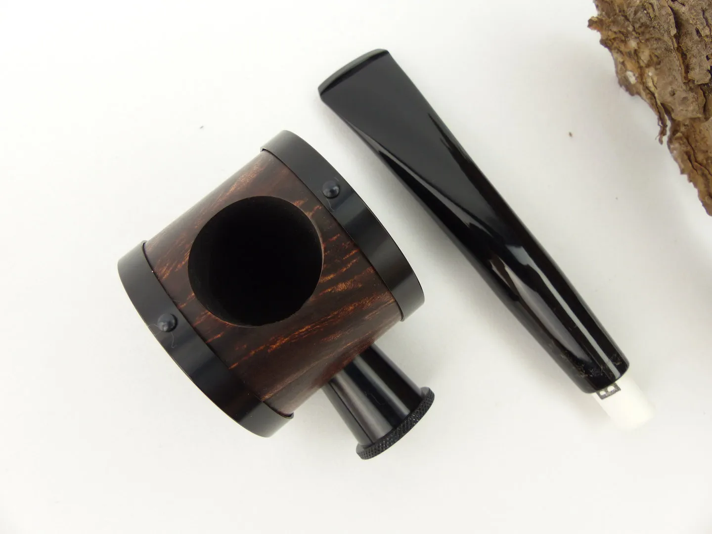 Tsuge Pfeife Blowfish schwarz Filter – Produktbild 9