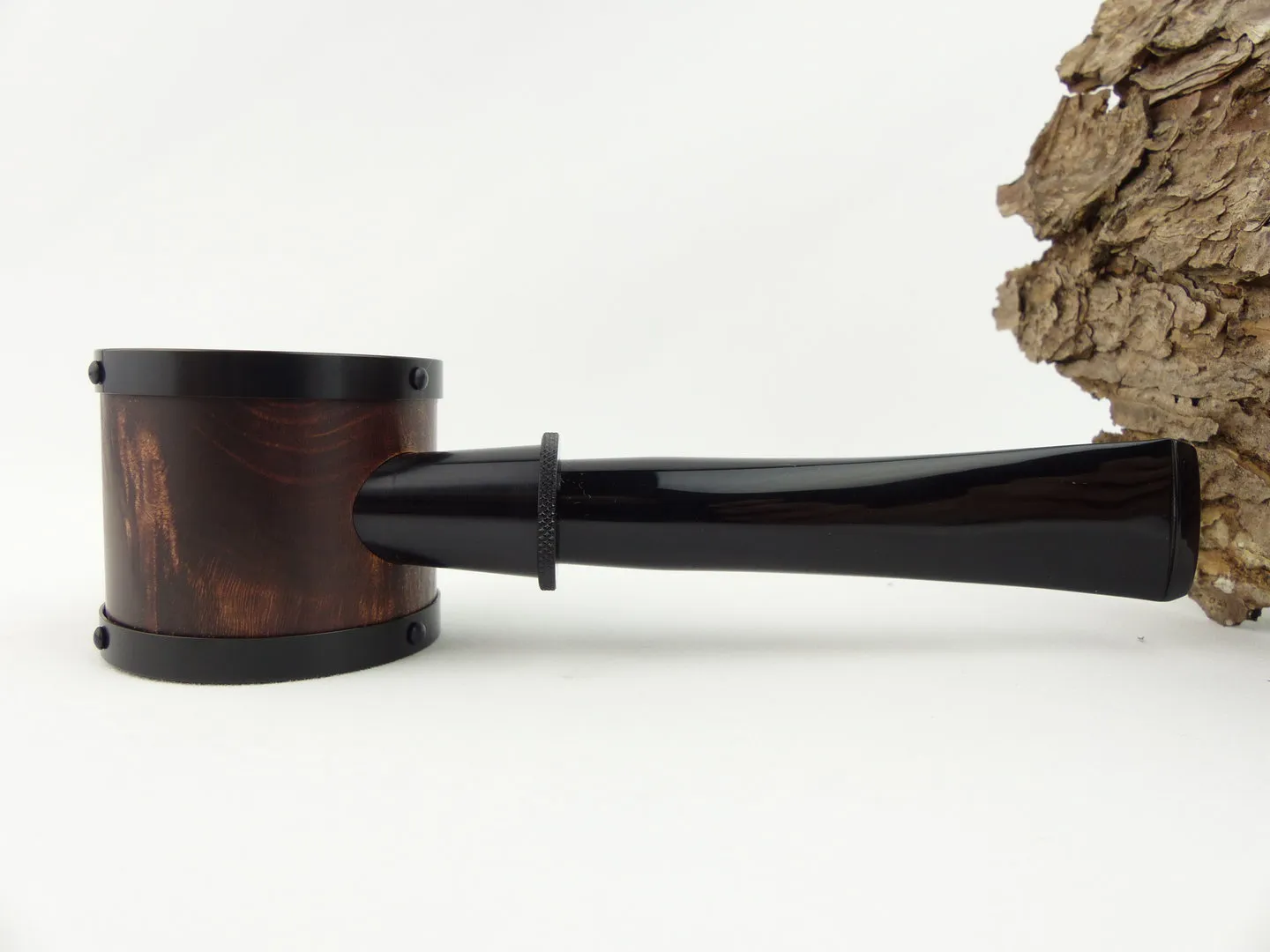 Tsuge Pfeife Blowfish schwarz Filter – Produktbild 7
