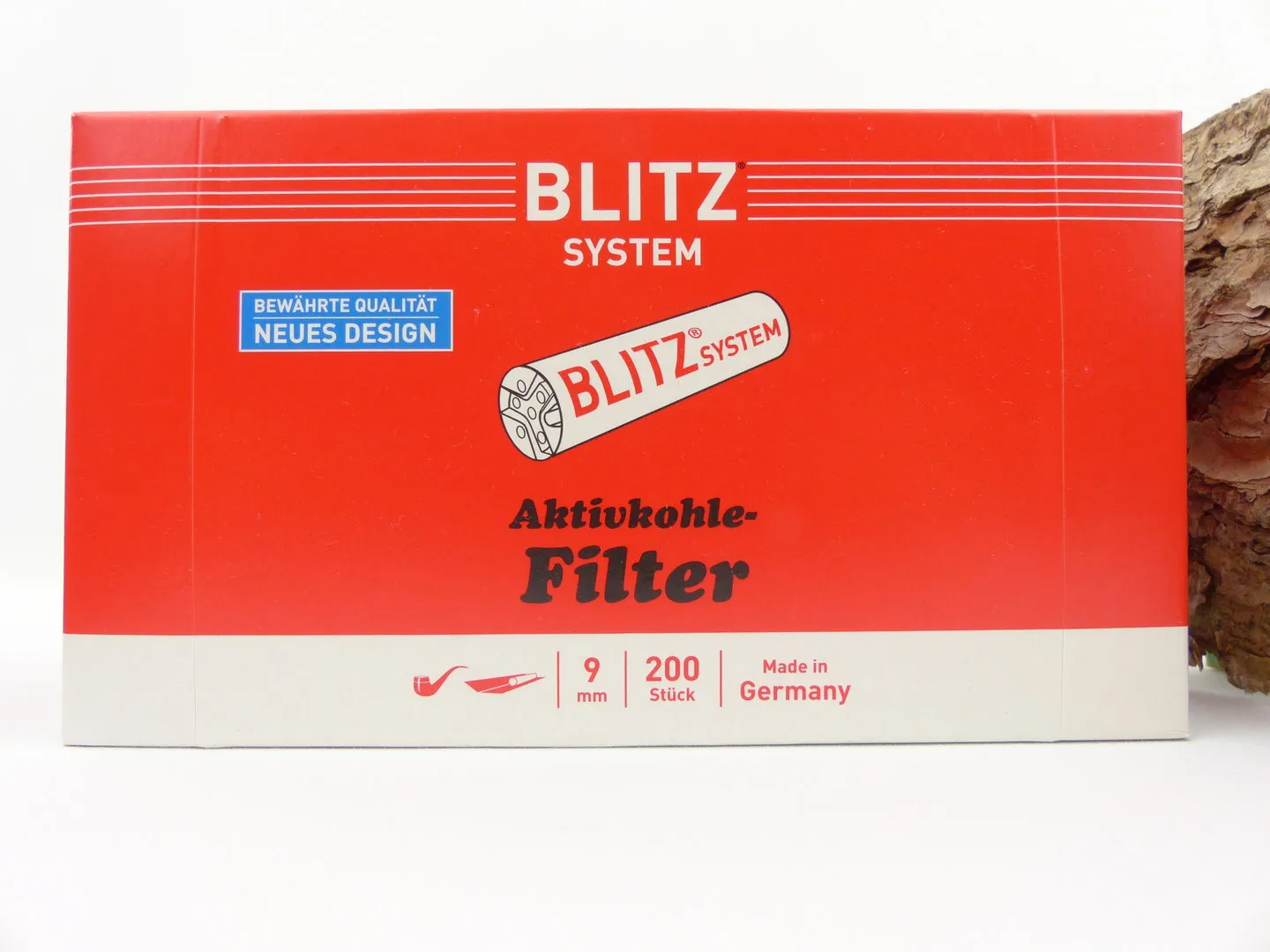 Blitz Pfeifen-Filter mit Aktivkohle 9mm 200 Stck