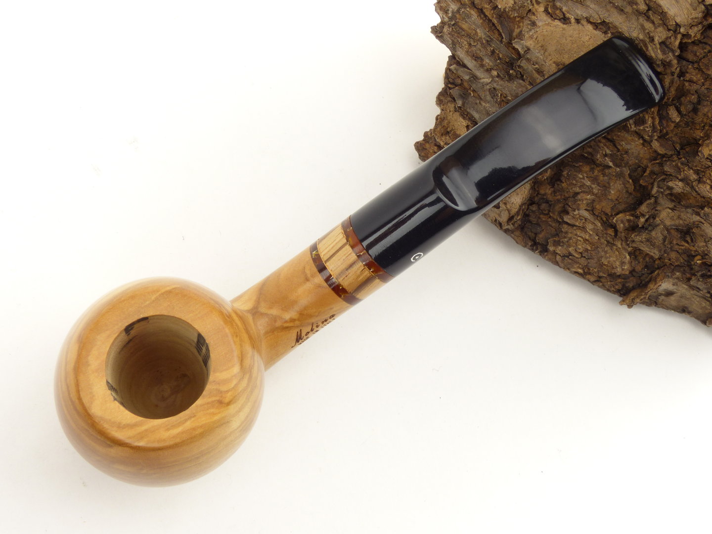 Molina Zebrano Pfeife Olive 2 – Produktbild 3