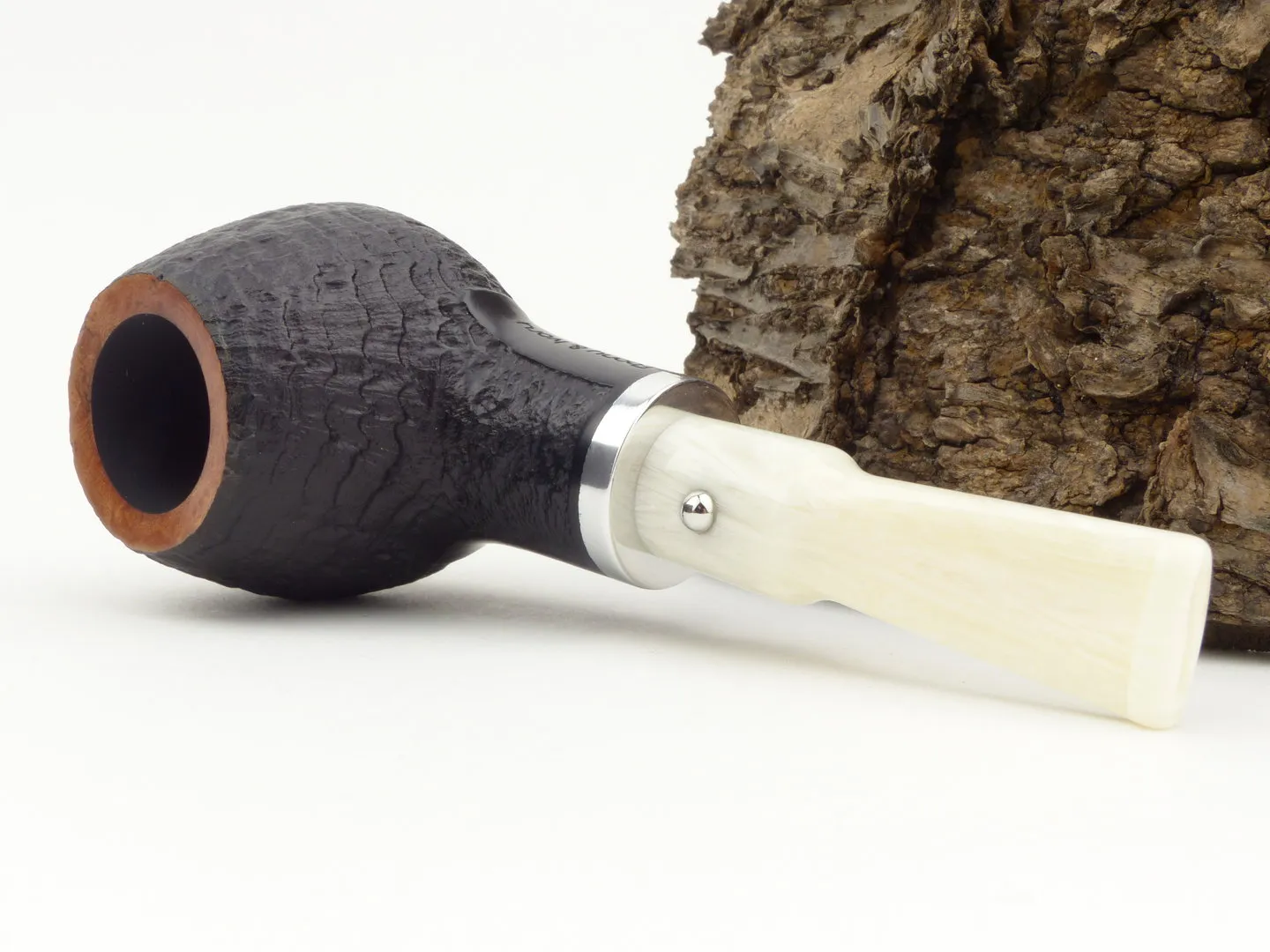 White Elephant Pfeife Ebony & Ivory sand 5 – Produktbild 5