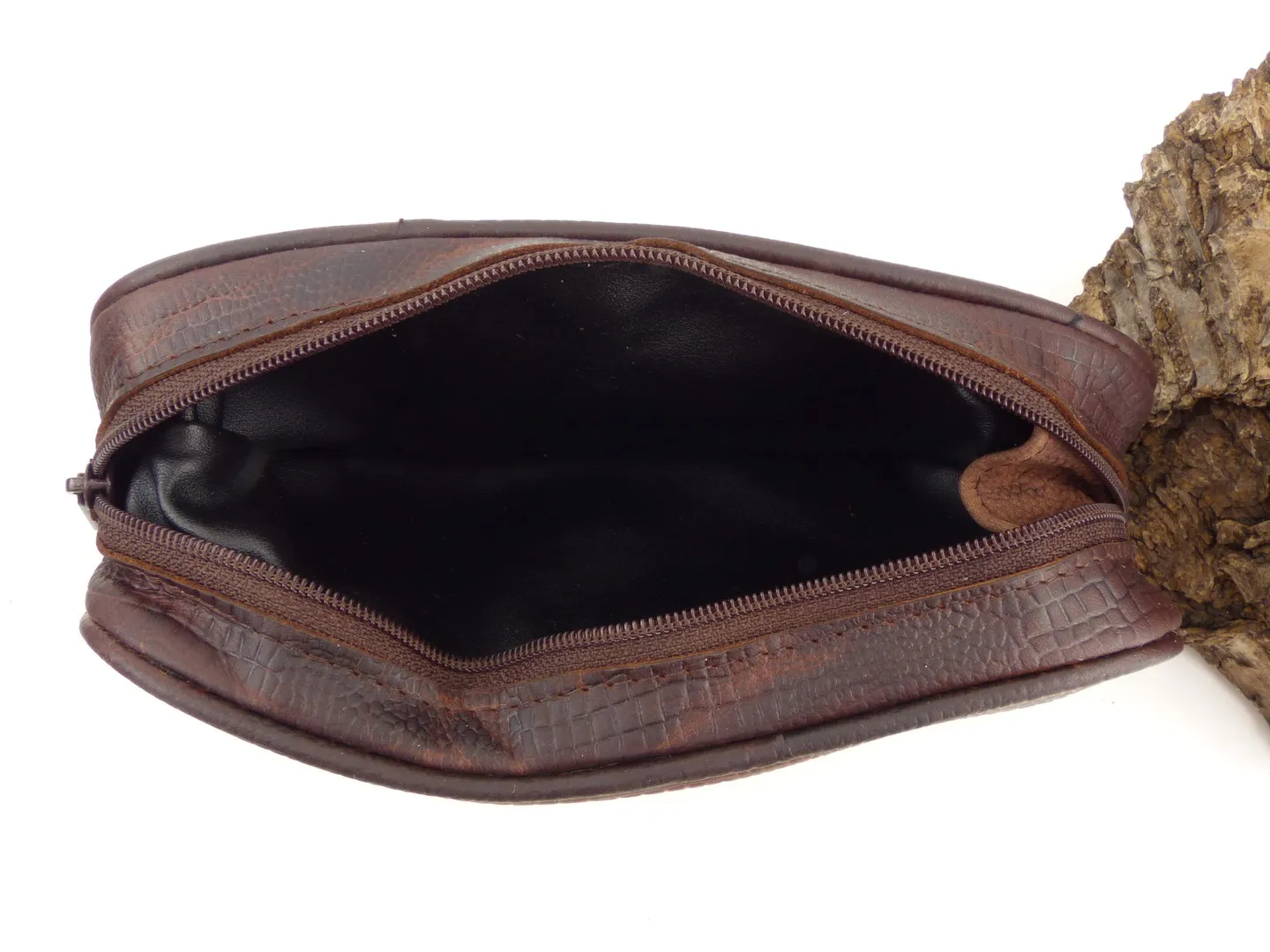 Pfeifentasche Leder braun snake 2 Pfeifen – Produktbild 6
