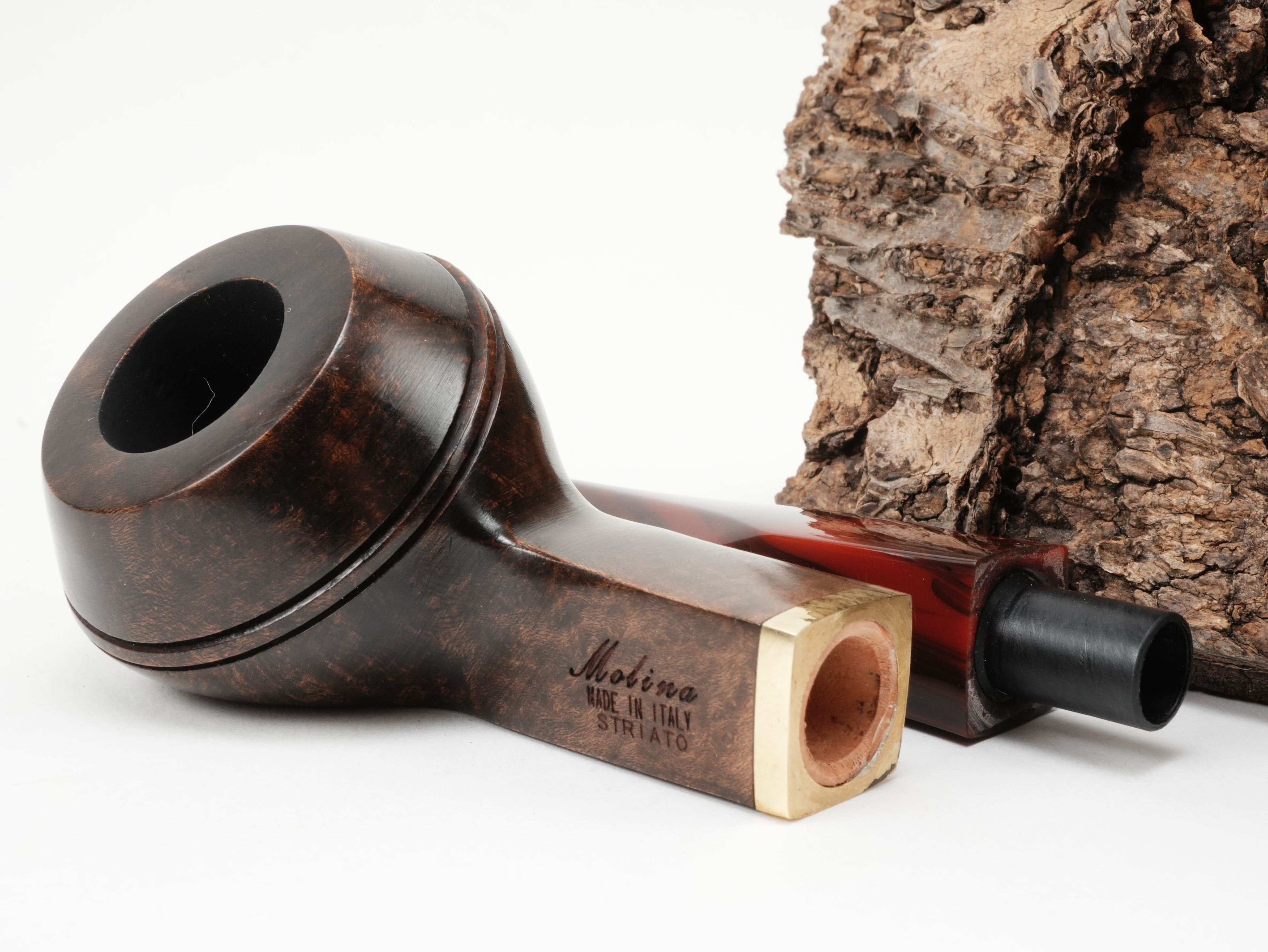 Molina Striato Pfeife dunkelbraun 2