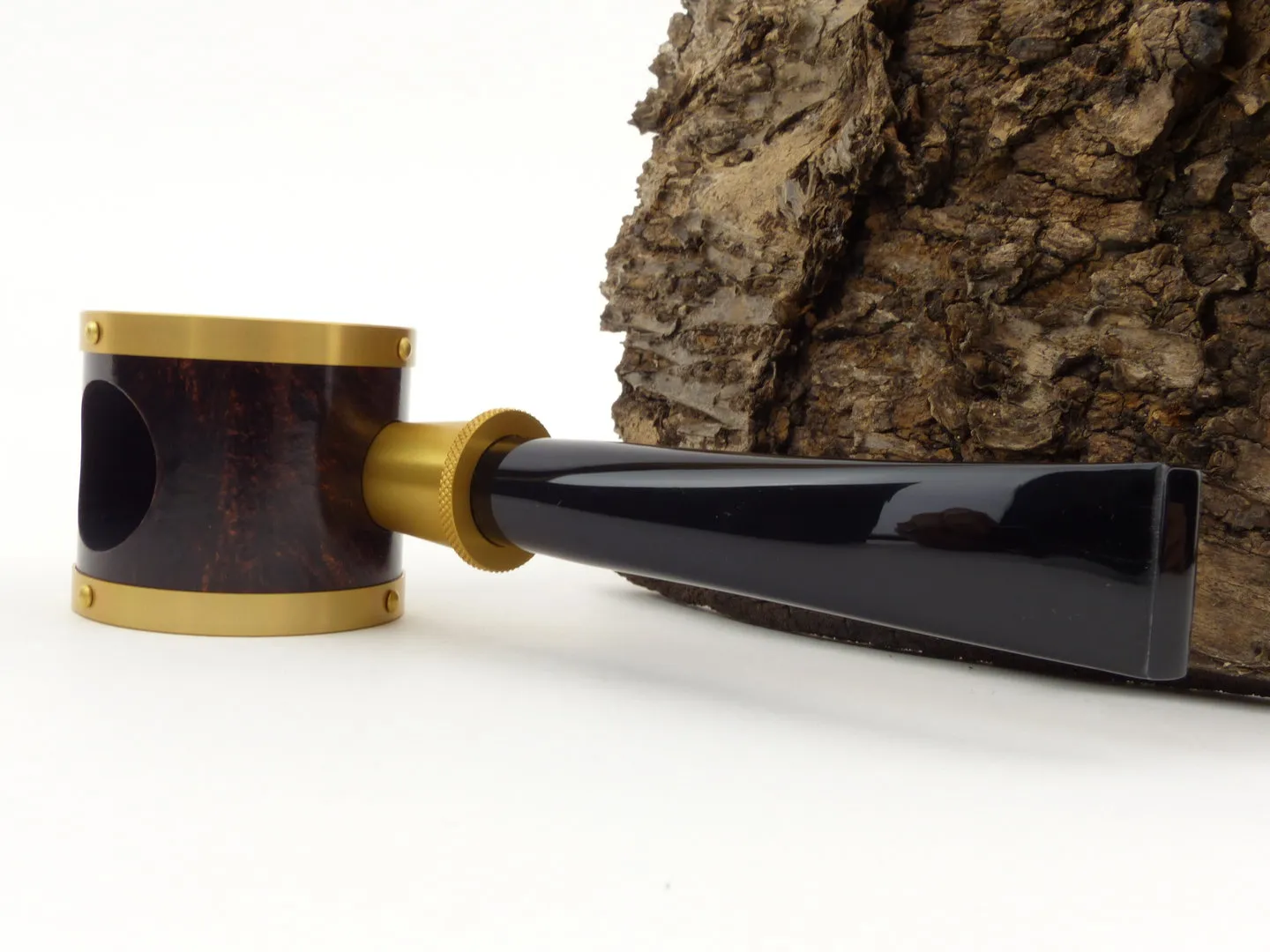 Tsuge Pfeife Blowfish gold Filter – Produktbild 5