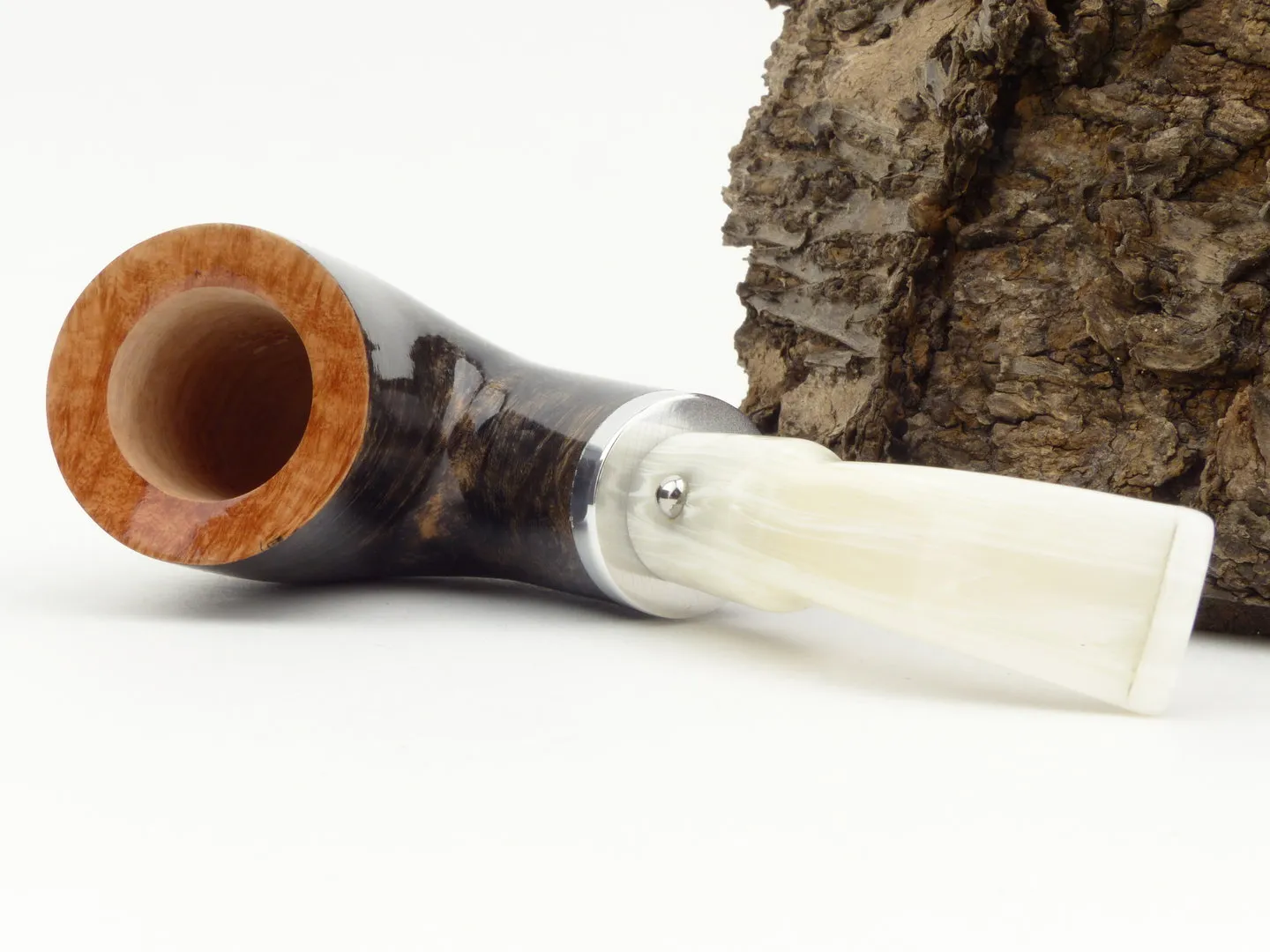 White Elephant Pfeife Ebony & Ivory grau 4 – Produktbild 5