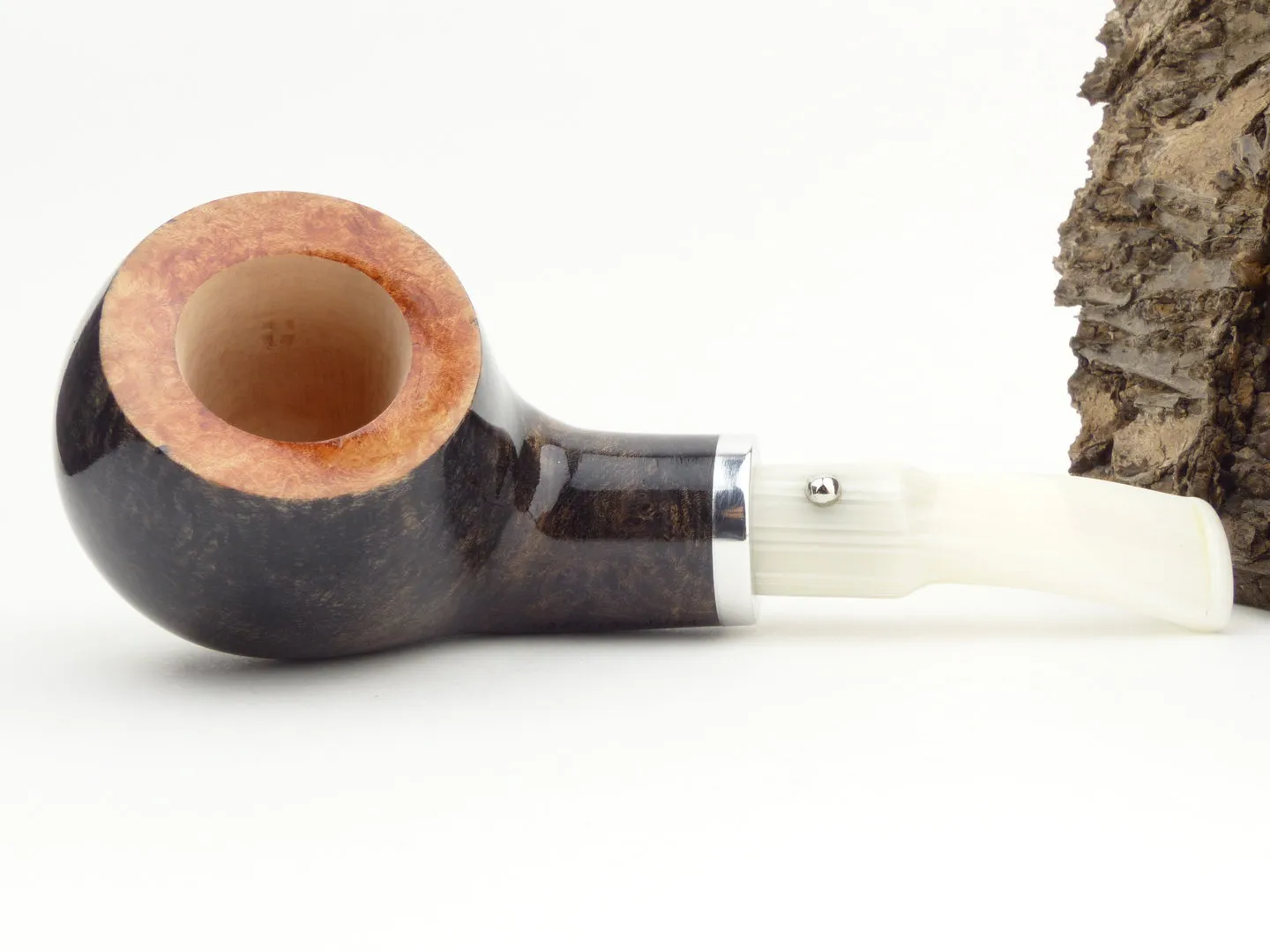 White Elephant Pfeife Ebony & Ivory grau 2 – Produktbild 6
