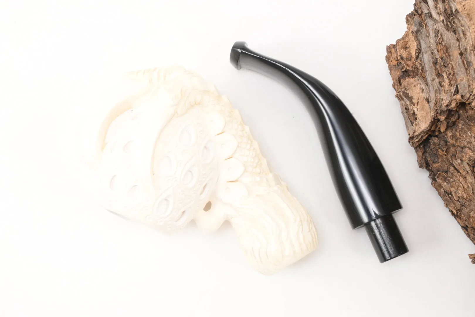 Meerschaum Pfeife Kralle graviert large von 1a Meerschaum – Produktbild 9