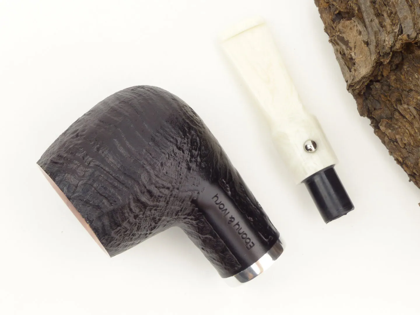 White Elephant Pfeife Ebony & Ivory sand 6 – Produktbild 9