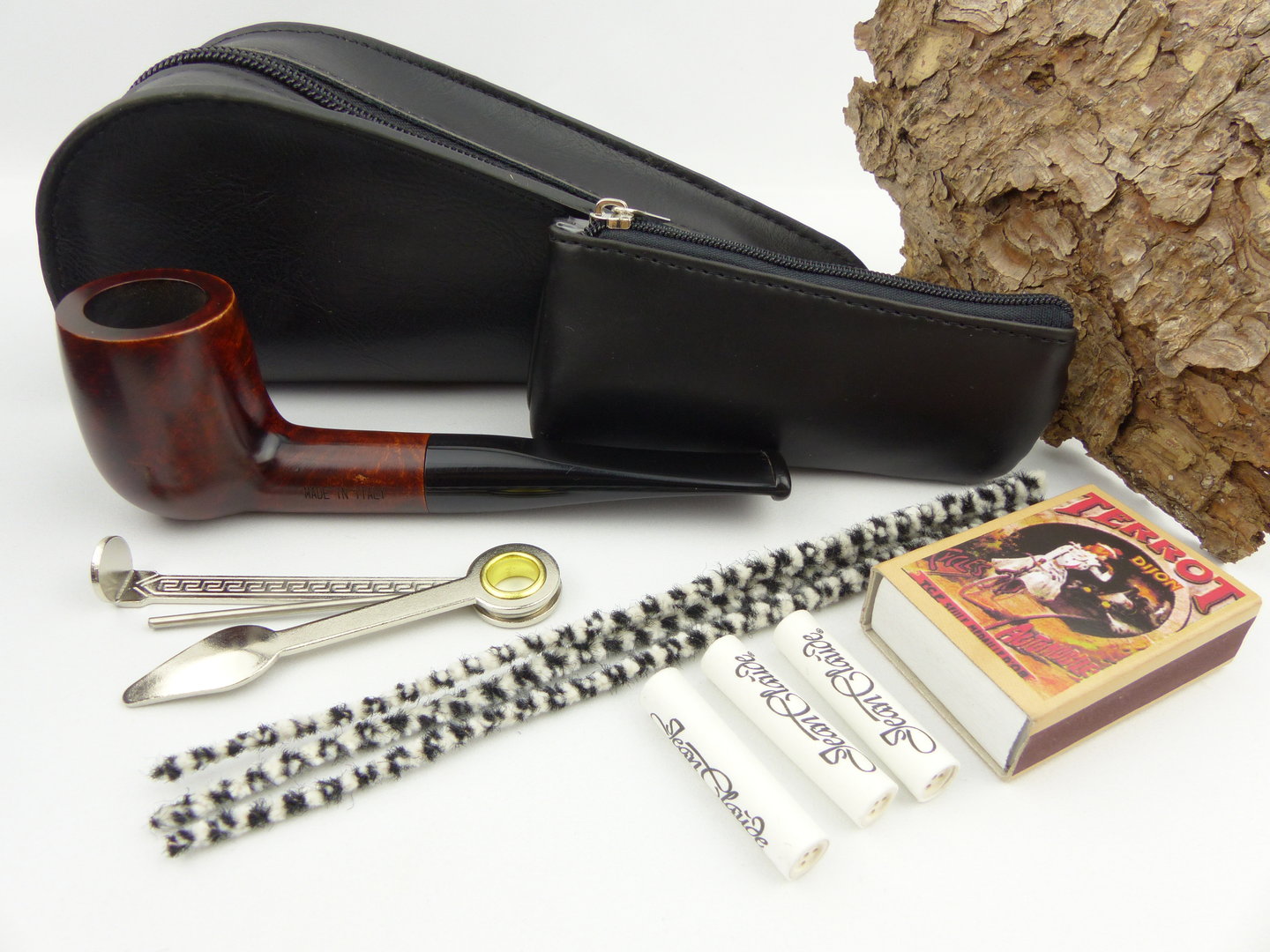 Pfeifen Einsteiger Set gerade mit Tasche 2