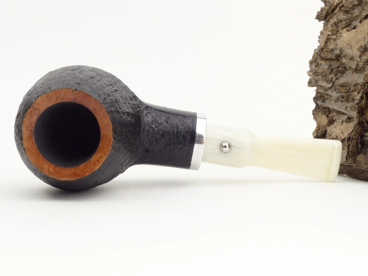 White Elephant Pfeife Ebony & Ivory sand 5 – Produktbild 6