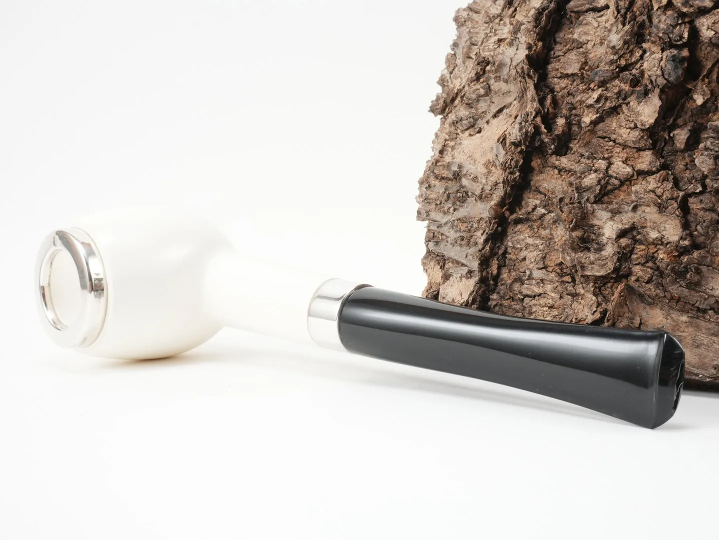 Meerschaum Pfeife Billiard glatt large Silber von 1a Meerschaum – Produktbild 5
