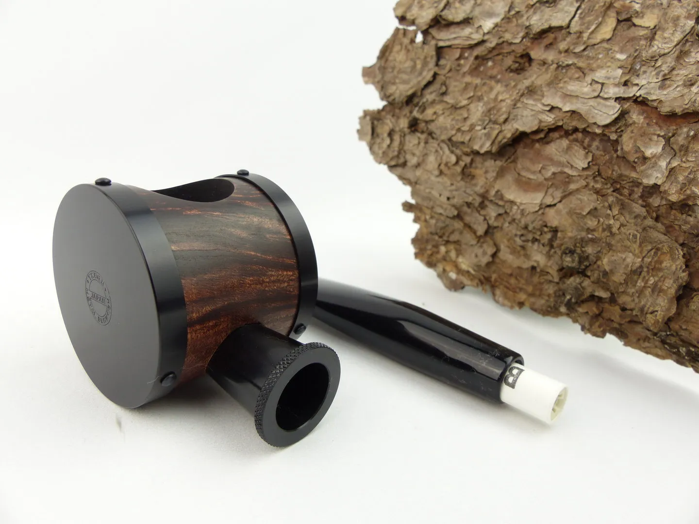 Tsuge Pfeife Blowfish schwarz Filter – Produktbild 8
