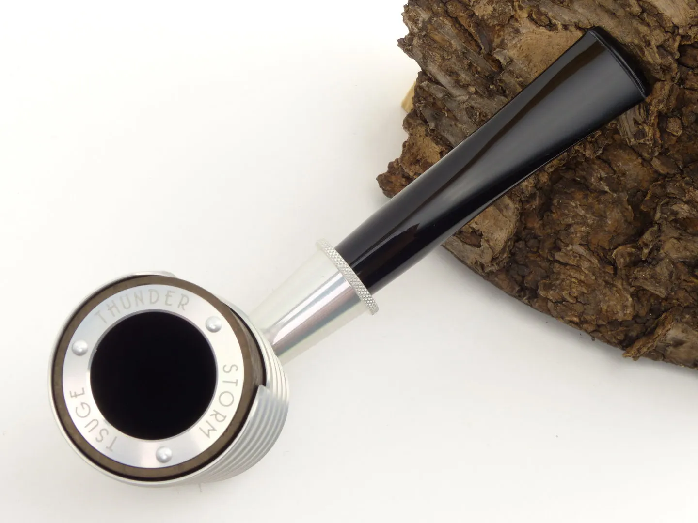 Tsuge Pfeife Thunderstorm silber Filter – Produktbild 3