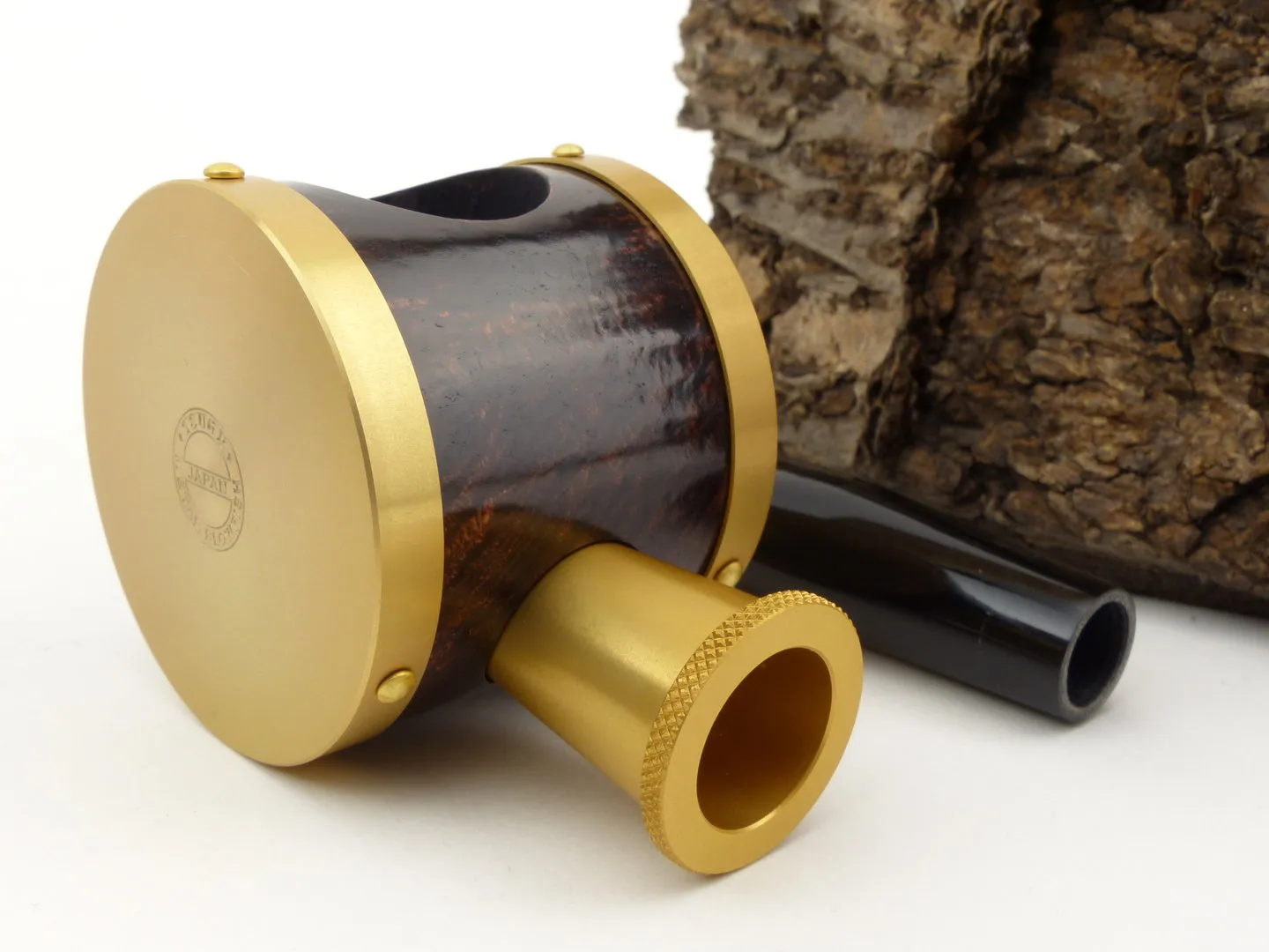 Tsuge Pfeife Blowfish gold Filter – Produktbild 8