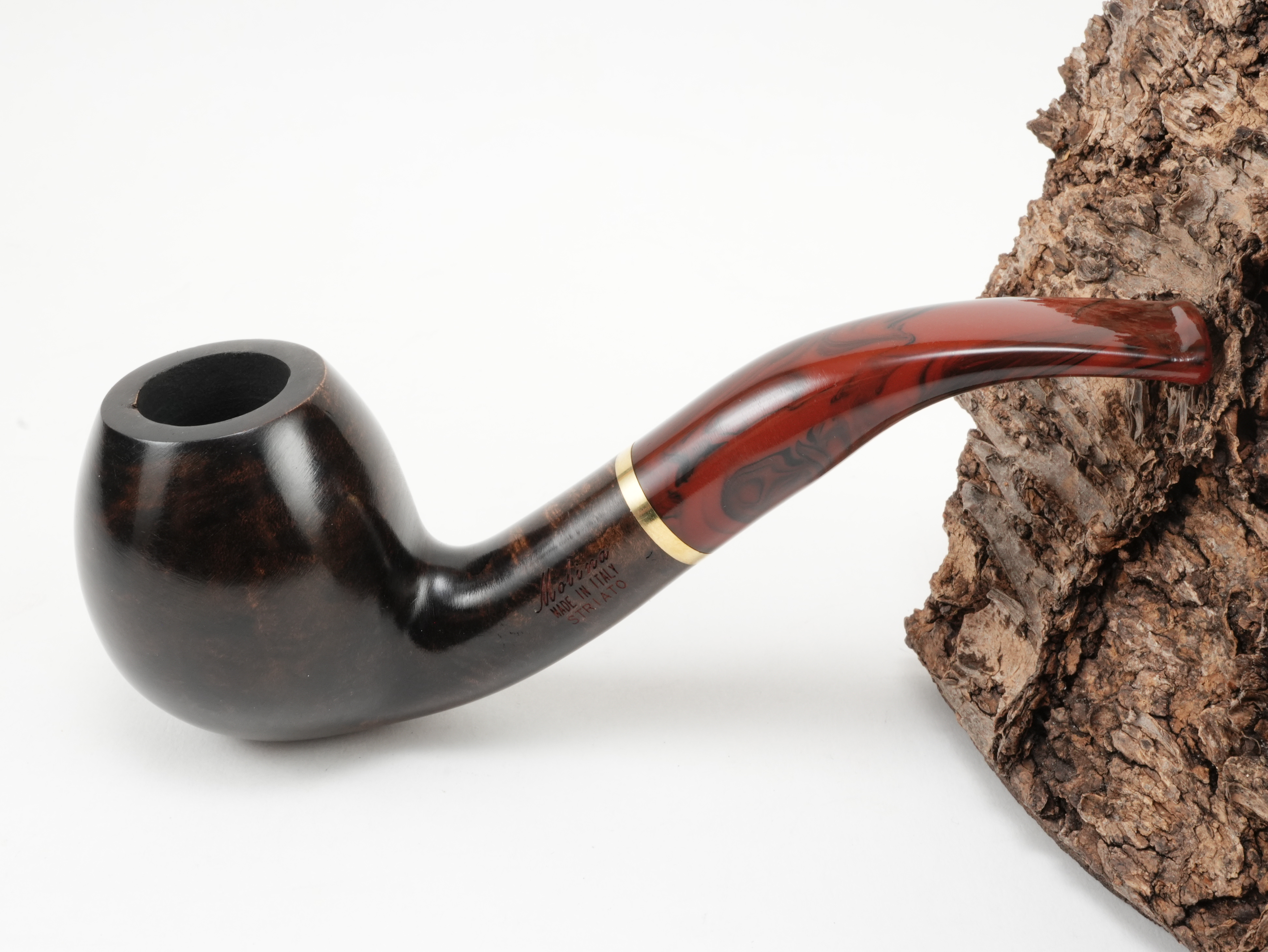 Molina Striato Pfeife dunkelbraun 8