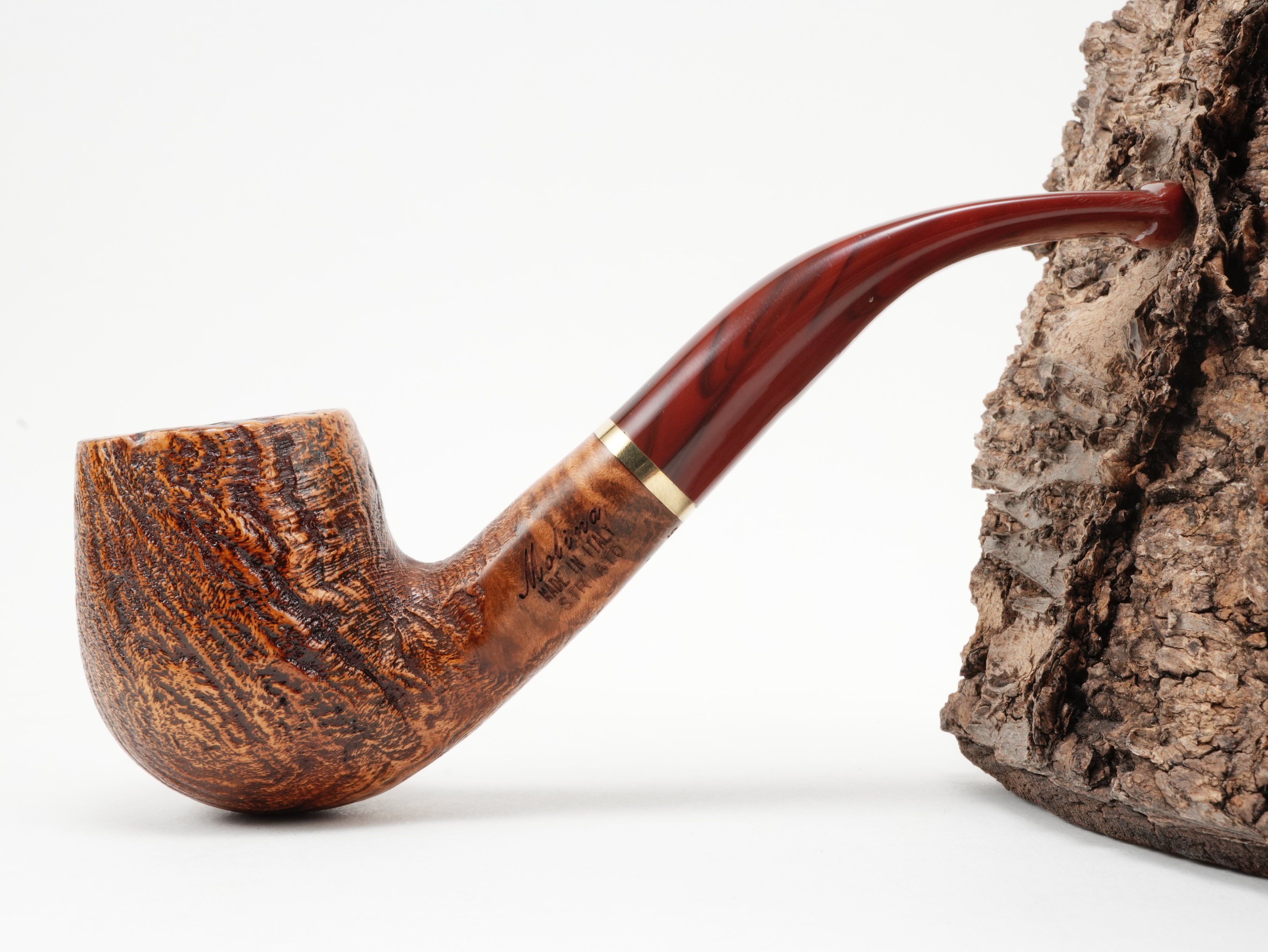 Molina Striato Pfeife sand braun 9